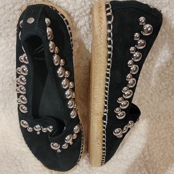 Brian Atwood Womens Black Flat Espadrille shoes - Picture 4 of 13